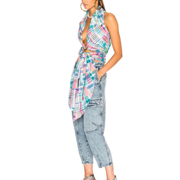 Marques Almeida Plaid Halter front tie top Size XS - Picture 3 of 12